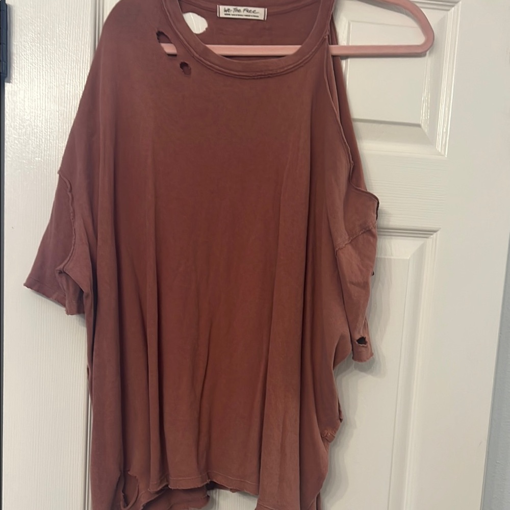 Free People Distressed Tee